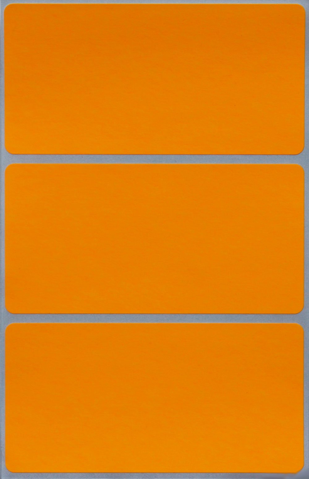 Royal Green Identification Name Badge Stickers in Neon Orange 4" inch X 2" inch (102 mm x 51 mm) - 150 Packs