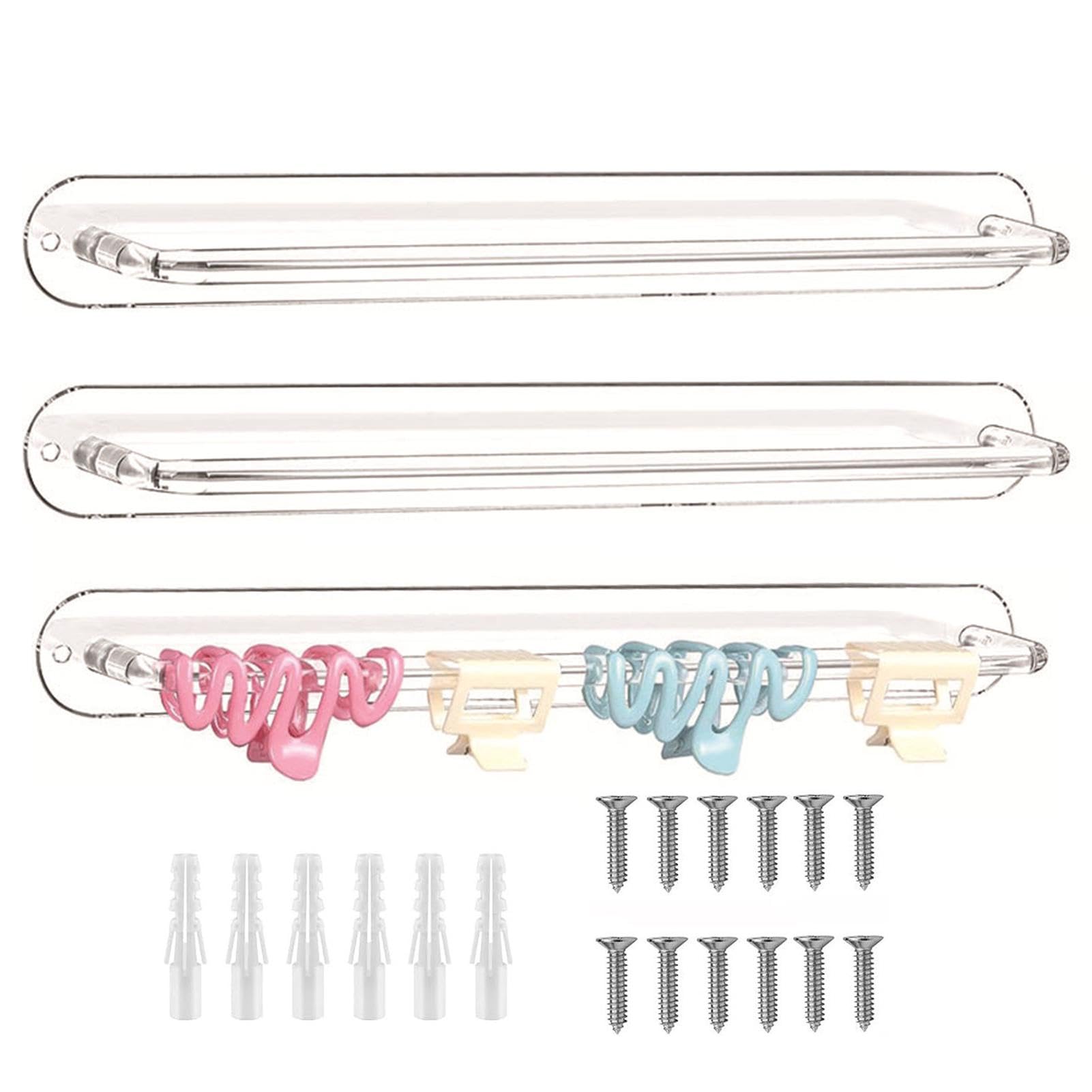 Support à pince à cheveux pour placard et porte de salle de bain