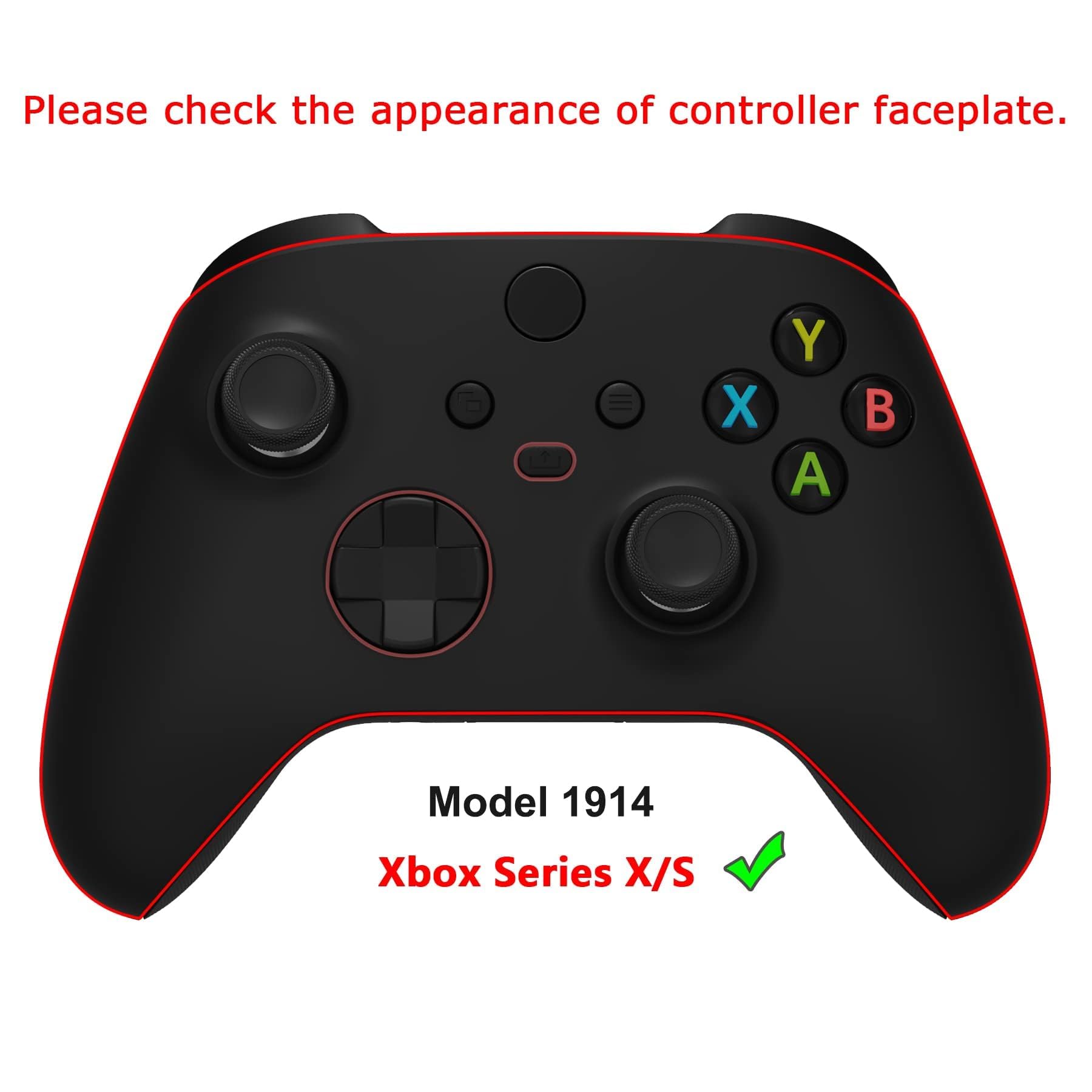 eXtremeRate Coque de Remplacement avec Bouton Complet pour Xbox Series X/S, Coque Avant Arrière avec Bouton Customisé pour Xbox Series X/S Manette, Murmure de Fleur de Cerisier