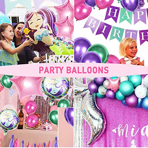 Zeemeermin decoratie kinderverjaardag, zeemeermin thema feestdecoratie, zeemeermin feestdecoraties, zeemeermin ballonnen… - Image 7