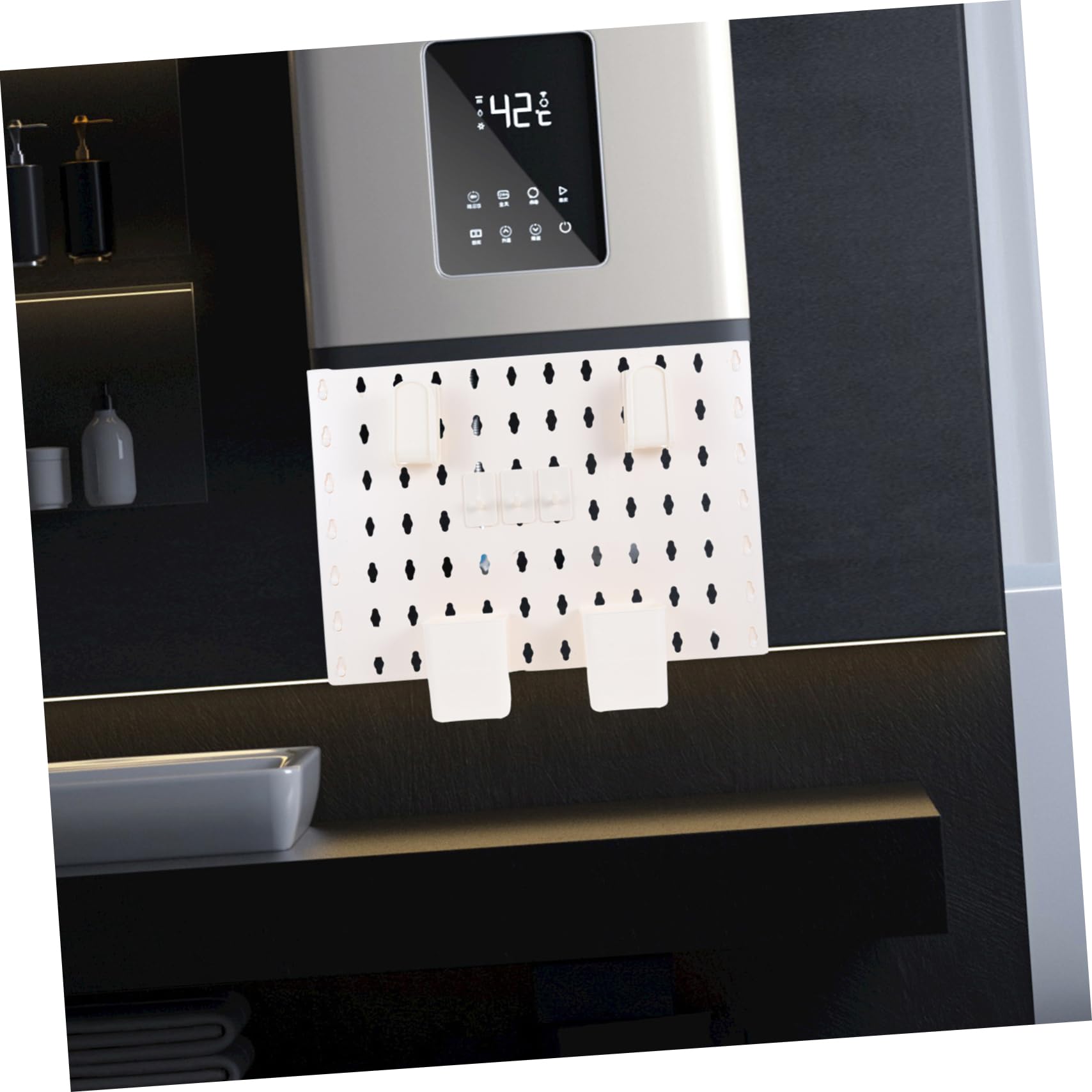 Pannello Forato Piccolo da Parete in Plastica Bianco