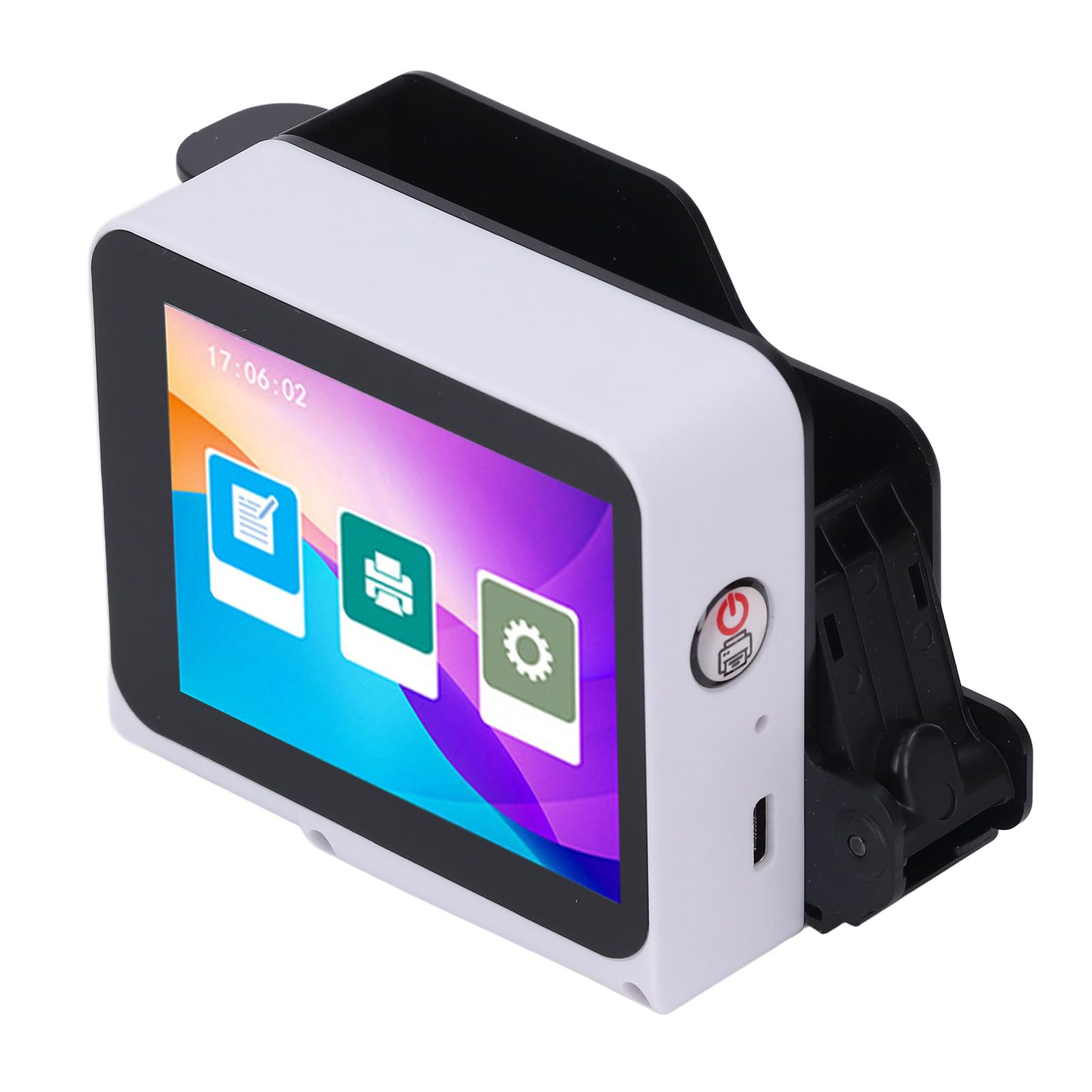 CHICIRIS Przenośna Drukarka Ręczna HD Ekran Dotykowy 600dpi Maszyna do Drukowania Danych dla Danych Kodów Kreskowych, łączność USB C, Idealna Drukarka w Ramach Go