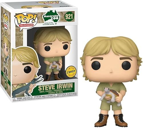 Miniatura 2 de POP Crocodile Hunter - Figura de vinilo Chase Funko de edición limitada de Steve Irwin con tortuga (incluye funda protectora de caja compatible)