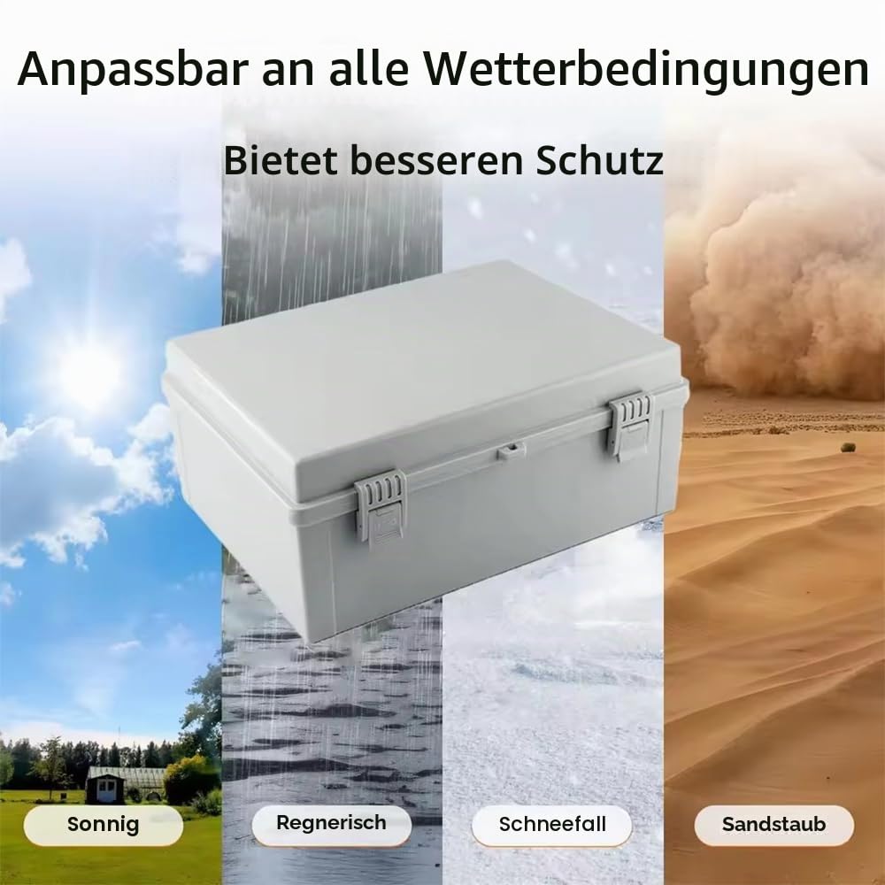 NEWFUN Verteilerkasten Aufputz, Anschlussdose Wasserdicht IP66, Schaltschrank Außen mit Wandmontagezubehör 400×300×170MM