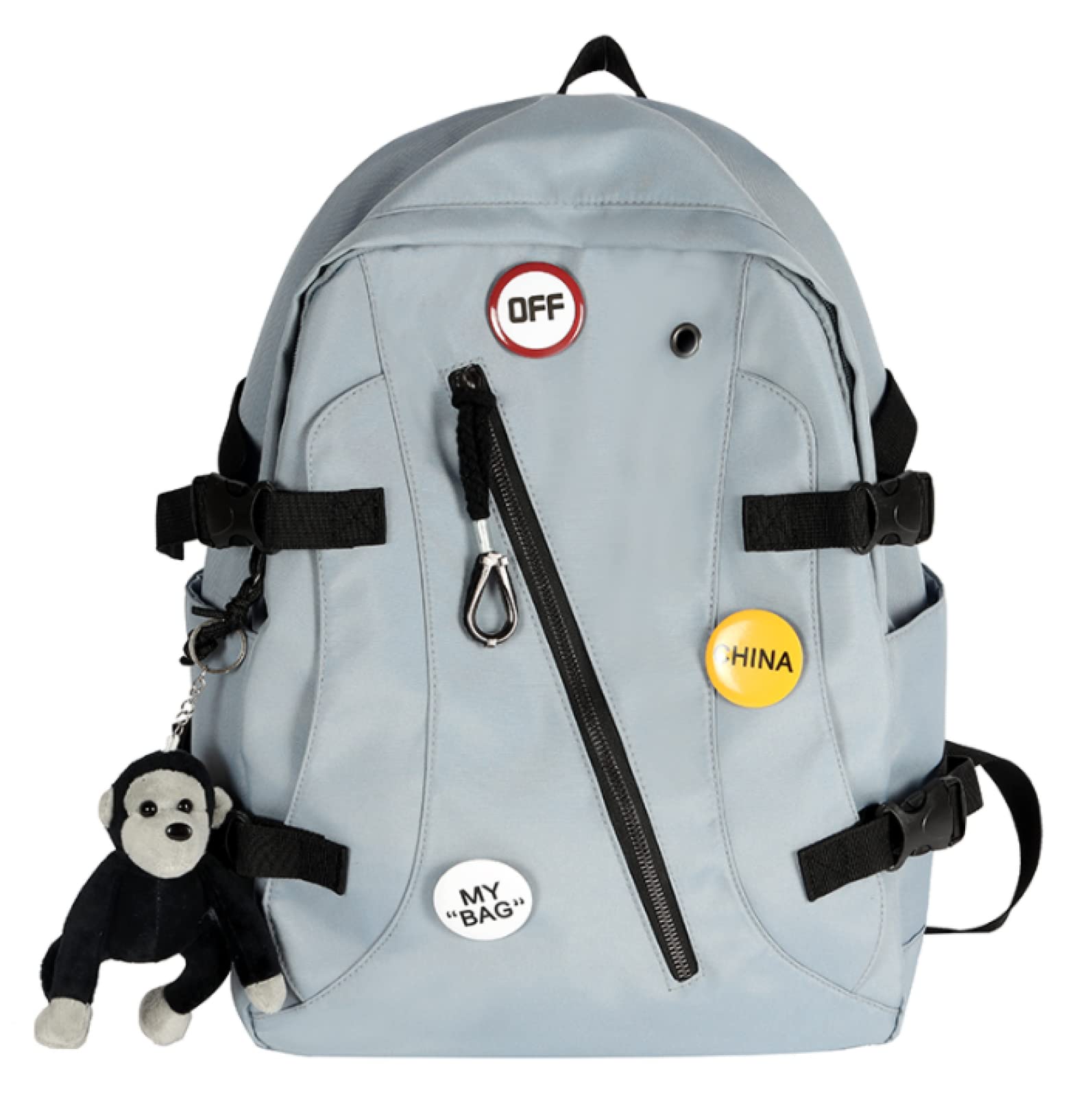 Zaino unisex Zaino da viaggio in nylon impermeabile di grande capacità Borsa da scuola per adolescenti