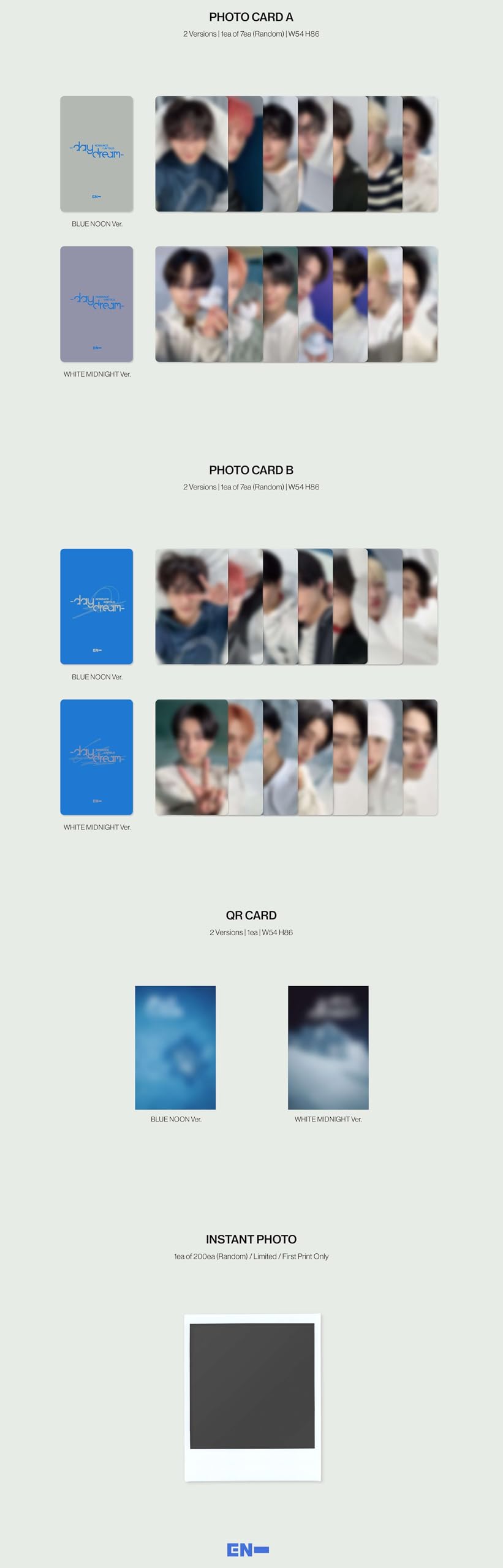 ENHYPEN ROMANCE: UNTOLD –daydream- Album [Standard + Weverse Albums 3 ver. Full Album Set]+Pre Order Benefits+BolsVos Exclusive K-POP Inspired Digital Merches