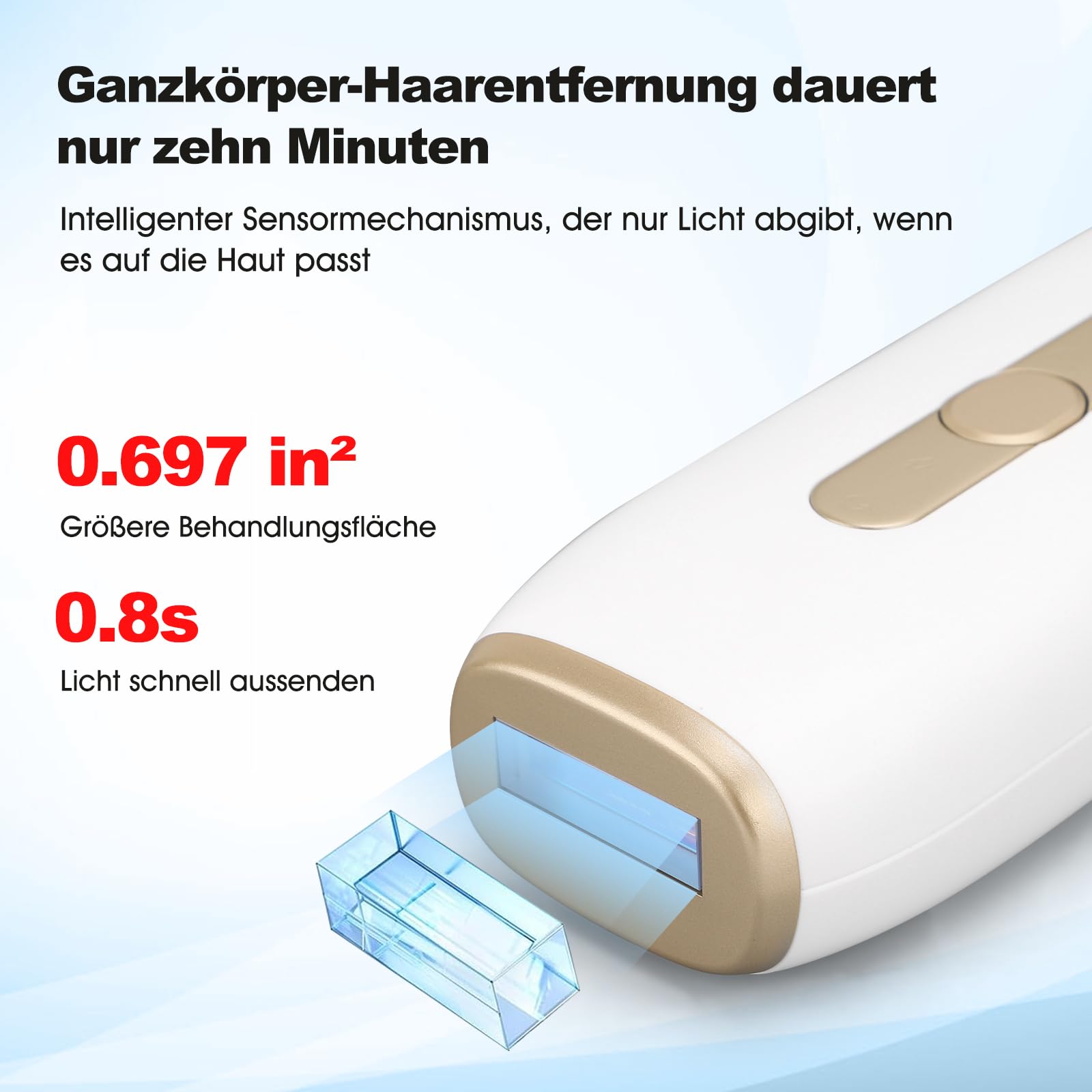 IPL Haarentfernungsgerät mit Saphirkühlung