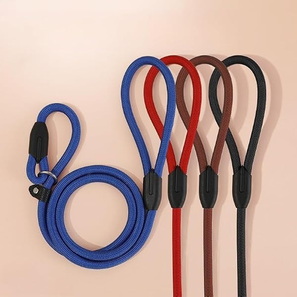 Heavy Duty Dog Leash for Large Dogs Nylon Training Leash Long Handle Short Handle Adjustable Length 125–190CM Black 1 PCS - 1