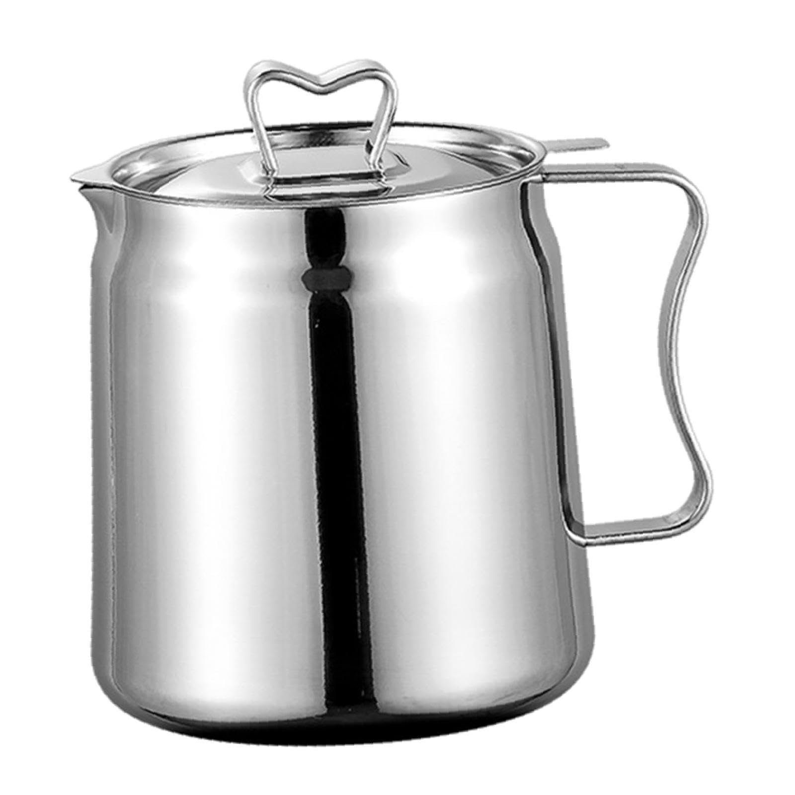 Filter Oil Container Practical Oil Storage Pot for Drip | Filter Oil Container Practical Storage Pot for Drippings Chips Fryer 2L Stainless Steel-image-44