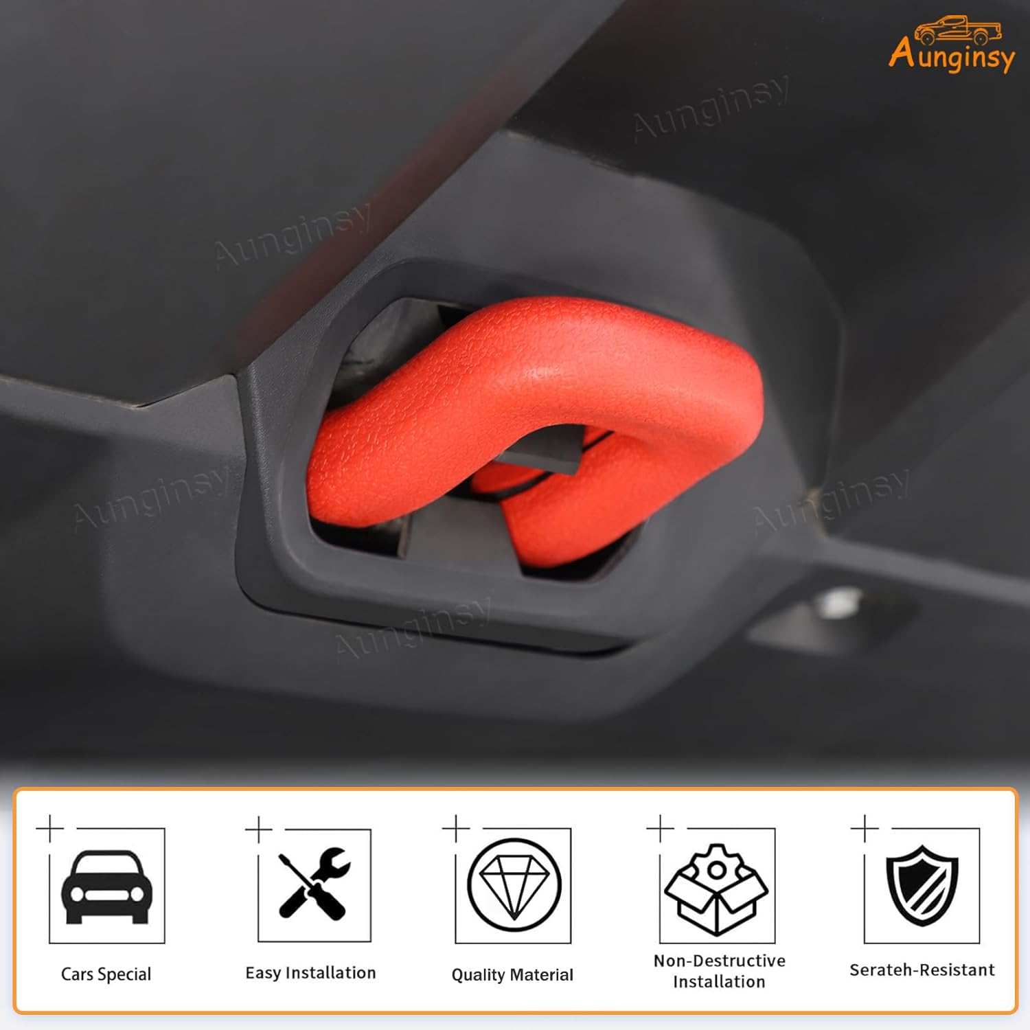 Aunginsy Front Bumper Tow Hook Covers Compatible with Nissan Frontier 2022-2025 Pickup Front Bumper Tow Trailer Hitch Receiver Cover Towing Hitch Rubber Sleeve Protector Cover Exterior Accessories