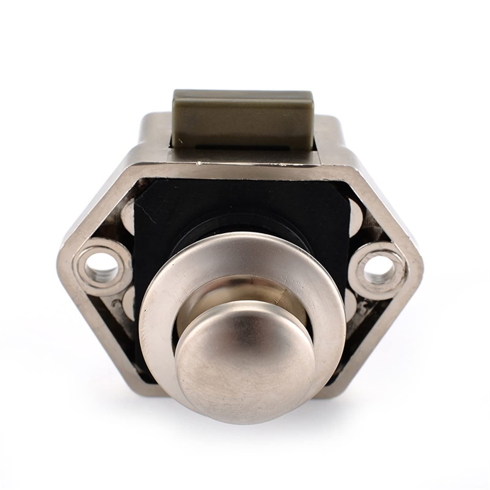 Cerradura push lock de 20mm cromada para cajón y gabinete de caravana 1 ud