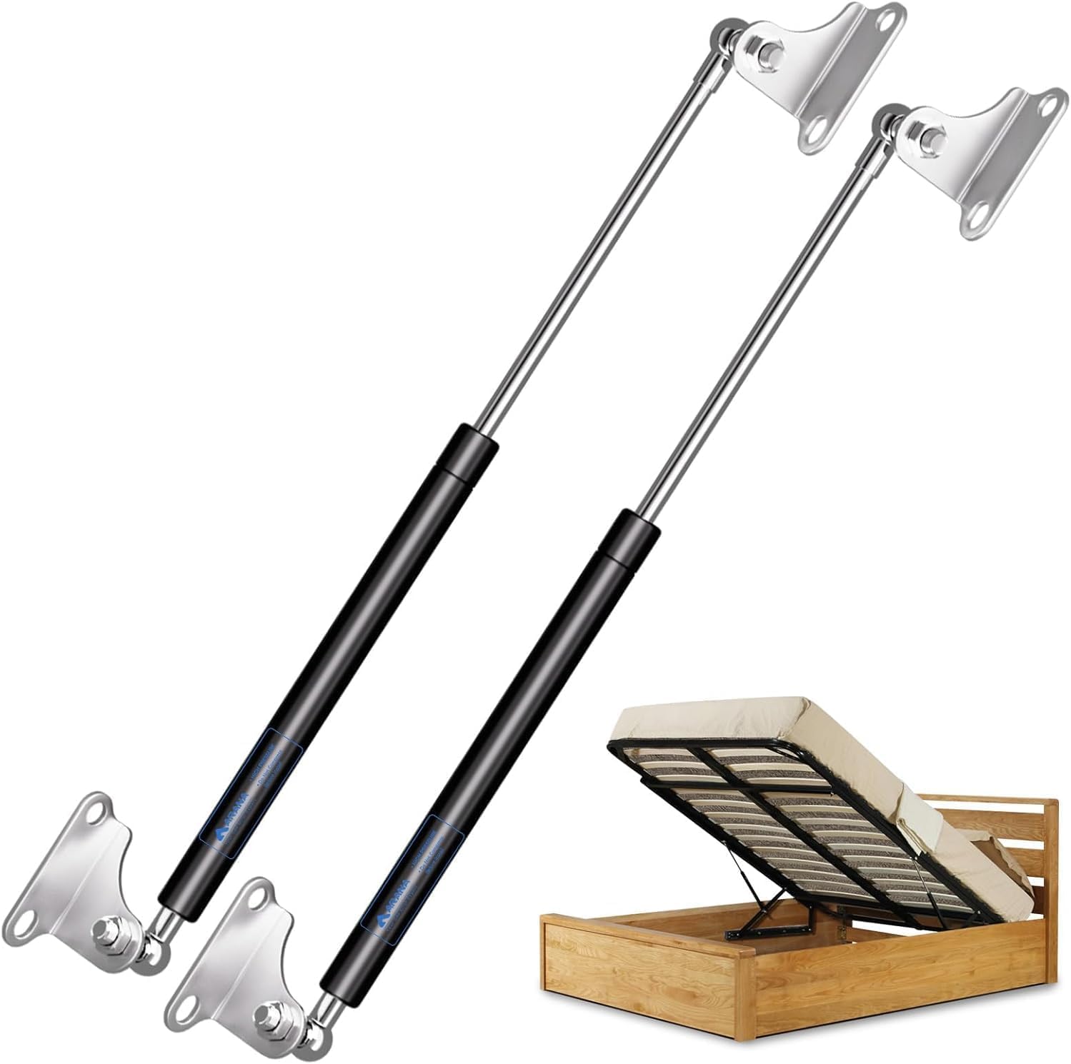 ARANA 762MM 156N 16KG Molle a gas pressurizzate, 76cm Ammortizzatore a pressione di gas Molla a gas Supporto Idraulico per Armadio Porta Botola Soffitta Roulotte Sportelli Mobili e Applicazioni