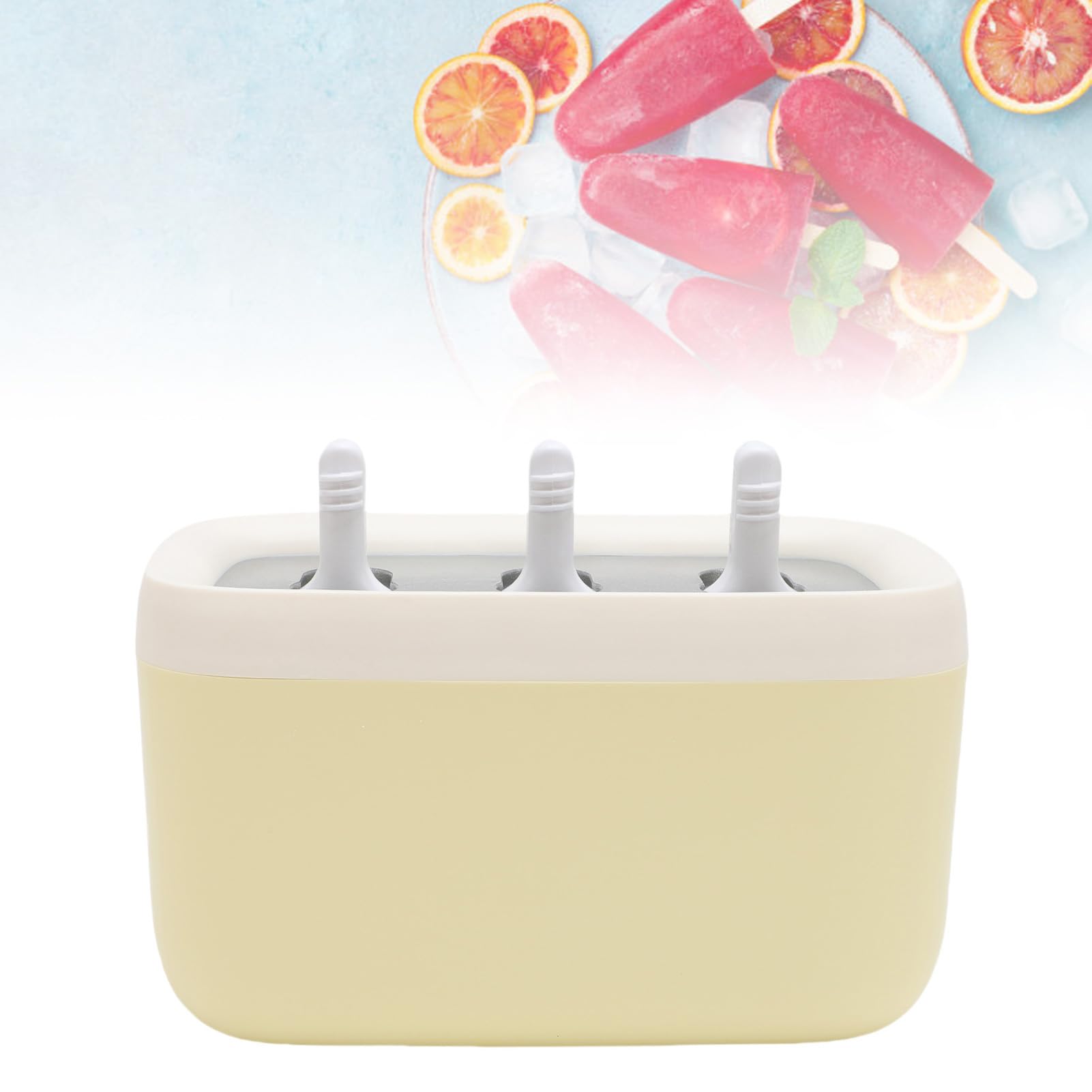 Acouto Kostkarka do Lodu 3-komorowa Kostkarka do Lodów Domowej Roboty Wielokrotnego Użytku z 6 Patyczkami Lejek Kuchni DIY Premium ABS Ice Safe LoduKompresarka LodówMini Maszyna LodówMaszyna
