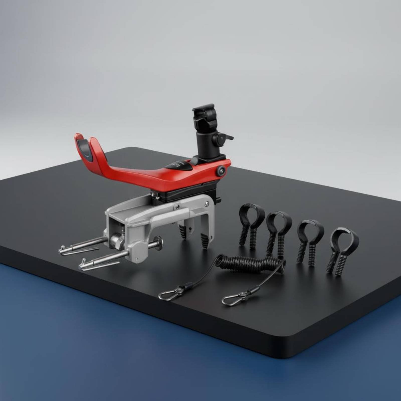 LOVIVER Soporte para Caña de Pescar Portacañas Ajustable Soporte de Bote Montaje Universal con Estructura Resistente a Impactos y Inserciones Múltiples Adecuado para Pesca en Jornadas Prolongadas