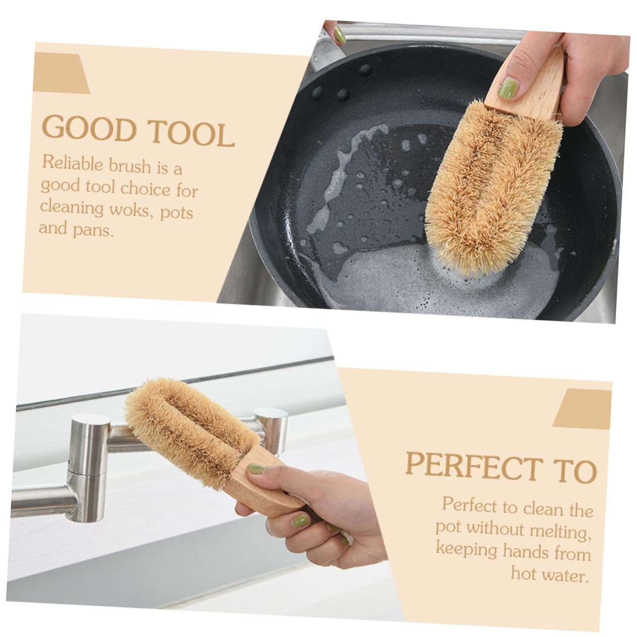 U-SD - Cepillo de limpieza para fregadero y wok, cepillo de secado de goma para limpieza de platos y sartenes, accesorios esenciales de cocina para fregar y mantener sin esfuerzo