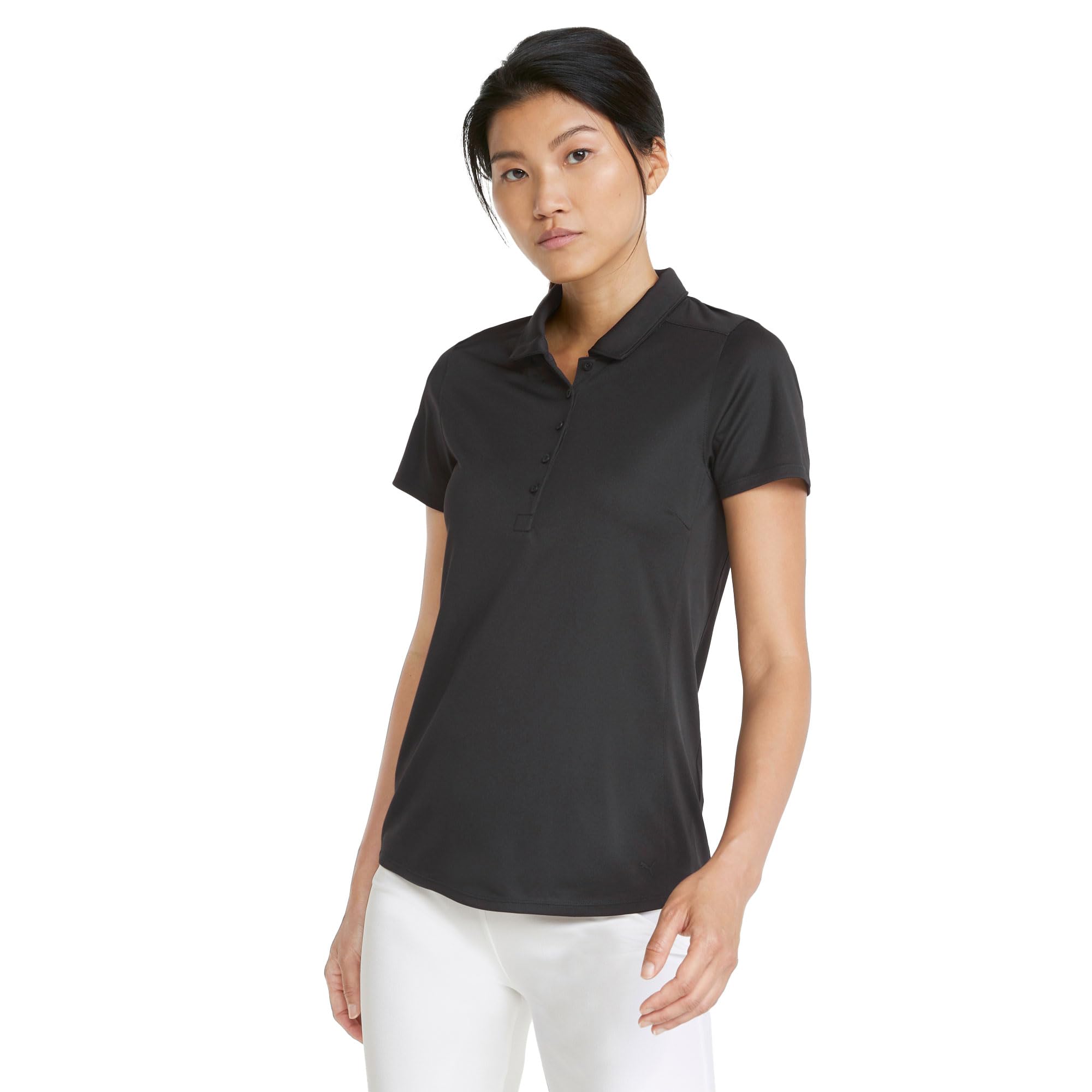 Puma Women's Black Golf Gamer Polo Golf Shirt, X-Large