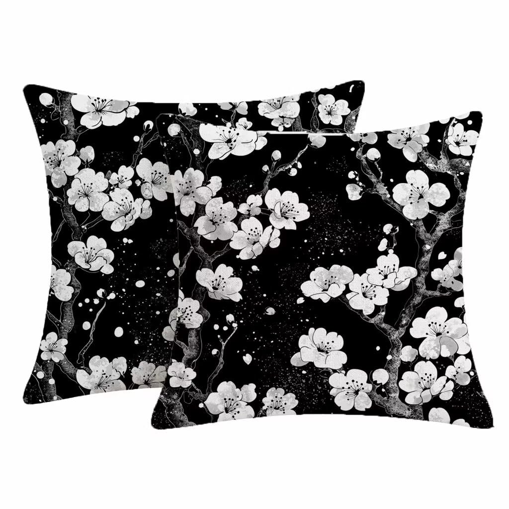 Housse coussin exterieur impermeable pour jardin et balcon lot de 2 noir