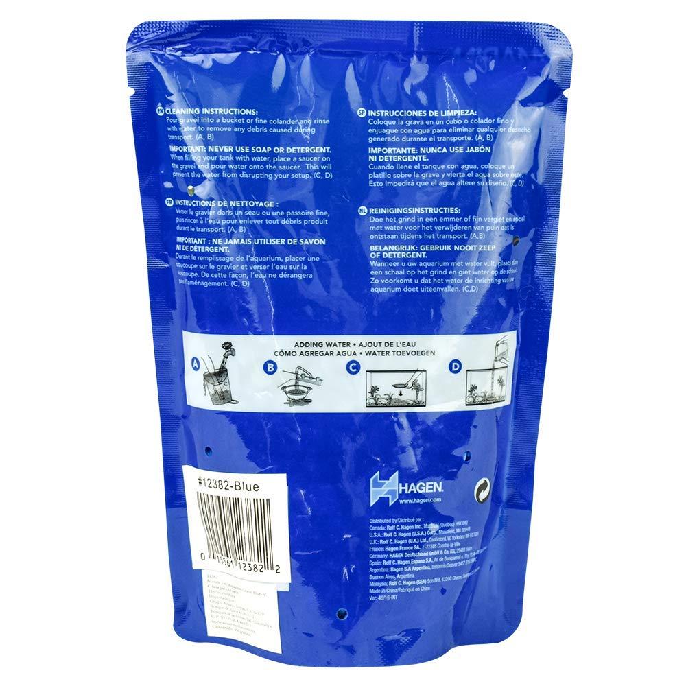 Marina - Ghiaia Decorativa per Acquario, 450 ml, Blu