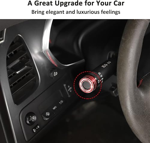 Miniatura 5 de Cubierta de palanca de ajuste de limpiaparabrisas de automóvil de aleación de aluminio, decoración interior para Chevrolet Corvette C7 2014-2019