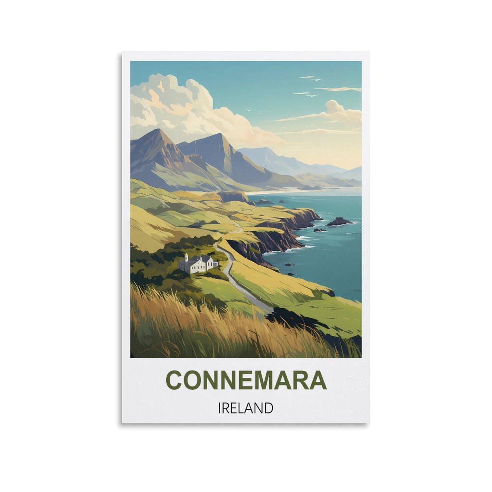 Funny Tin Signs,Connemara Irelands,Vintage Plaques Poster Plaque Decor Retro Posters Gallery Wall Art Print 30x30cm