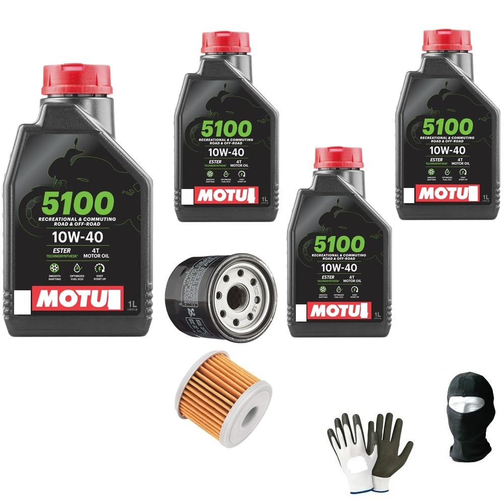 KIT TAGLIANDO PER OLIO MOTORE MOTO 4T TEMPI COMPATIBILE CON BMW R 1150 GS ADVENTURE MANUTENZIONE CAMBIO OLIO MOTO 4 LITRI DI OLIO MOTU L 10W40 5100 SEMISINTETICO+1 FILTRO OLIO