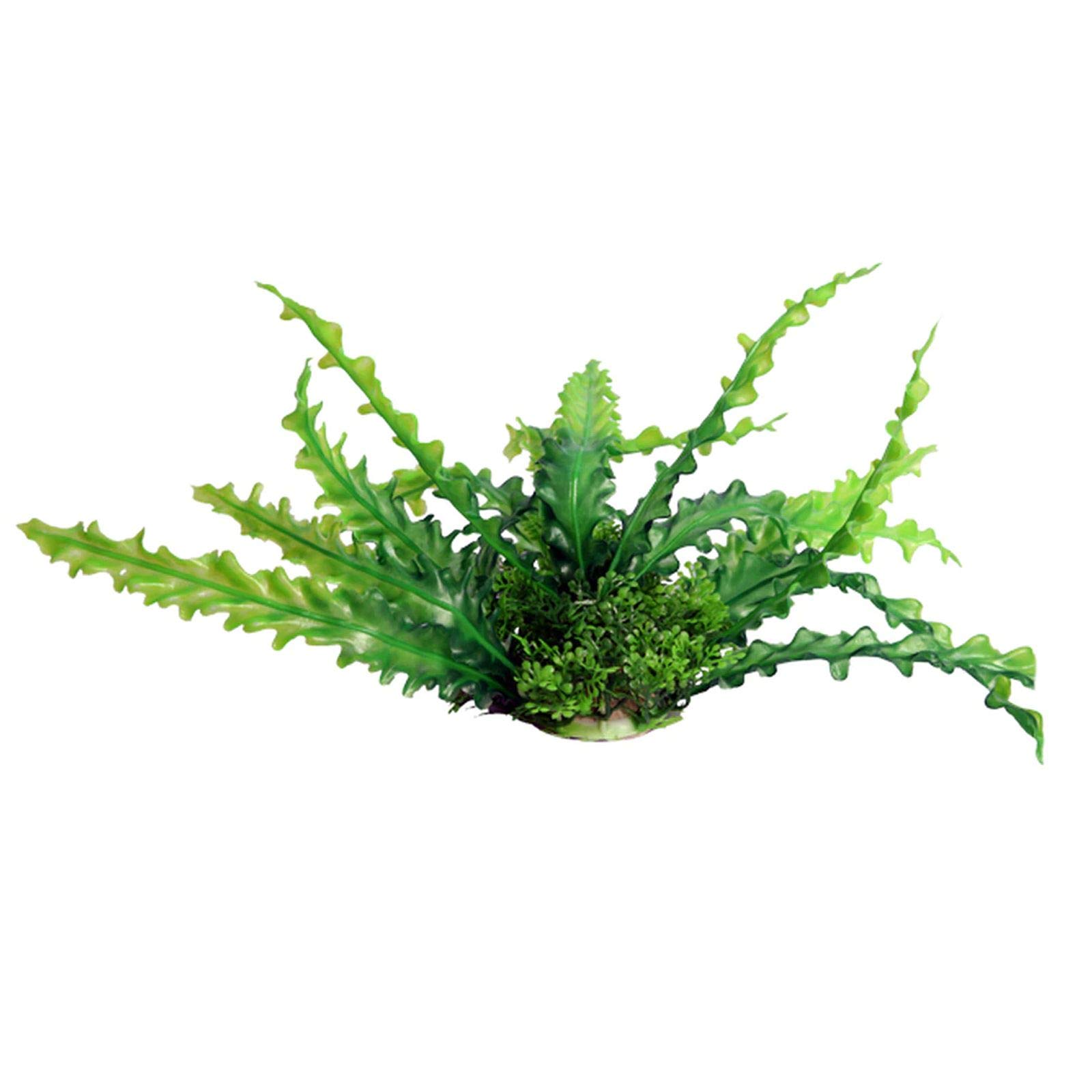Aqua One Ecoscape Green Ruffled Lace Aquarium Fish Tank Plastic Plant 20cm