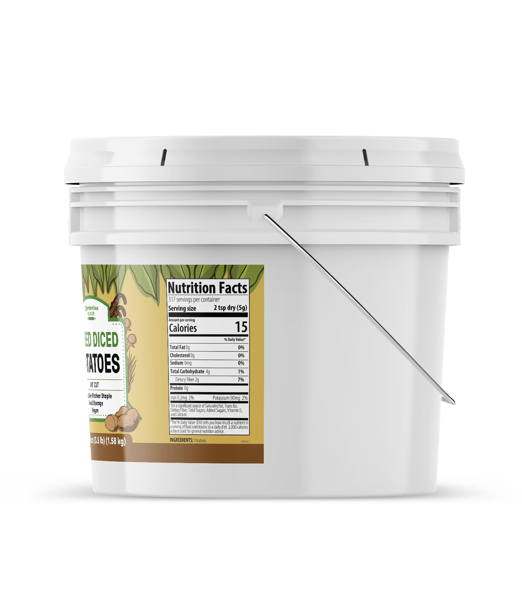Unpretentious Dried Diced Potatoes, 1 Gallon, Soups, Stews, Food Storage Potatoes (56 Ounce)