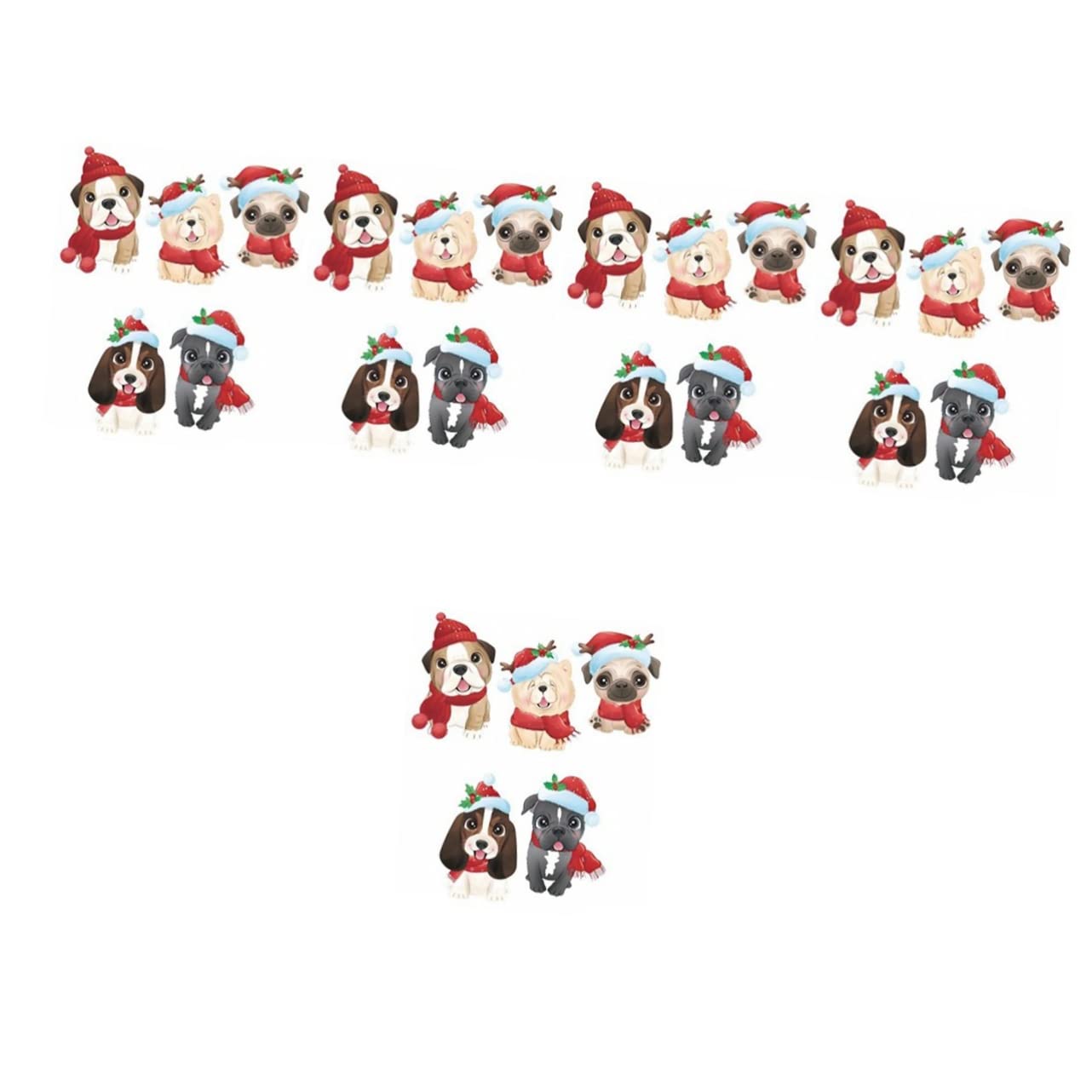 ULTECHNOVO 5 Fogli Adesivi Natalizi Murali per Decorazioni Rimovibili per Finestre con Festivi Facili da Applicare e Spostare Atmosfera per Natale
