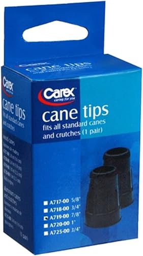 Carex Health Brands Fga71900 - Puntas de bastón negro de 78 pulgadas, 2 unidades