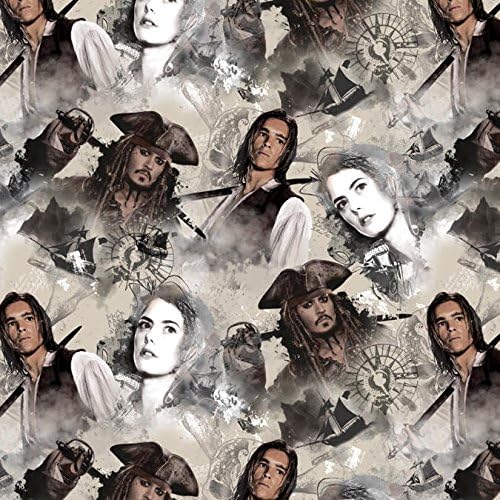 Disney Fabric Pirates of The Caribbean Fabric The Seal Rules All by The Yard