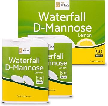 Waterfall D-Mannose Melt in the Mouth Tablets D-Mannose Gummies Alternative | Sugar Free | 50 x Melts Lemon