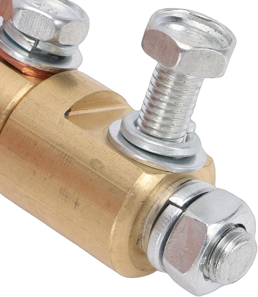 Fafeicy Welding Ground Clamp Rotating Device, 360 Degree Rotating Mechanism Brass Copper M10 Hole Diameter, with Pure Copper Contacting Areas for MIG MMA Cutting Machine Plasma Arc