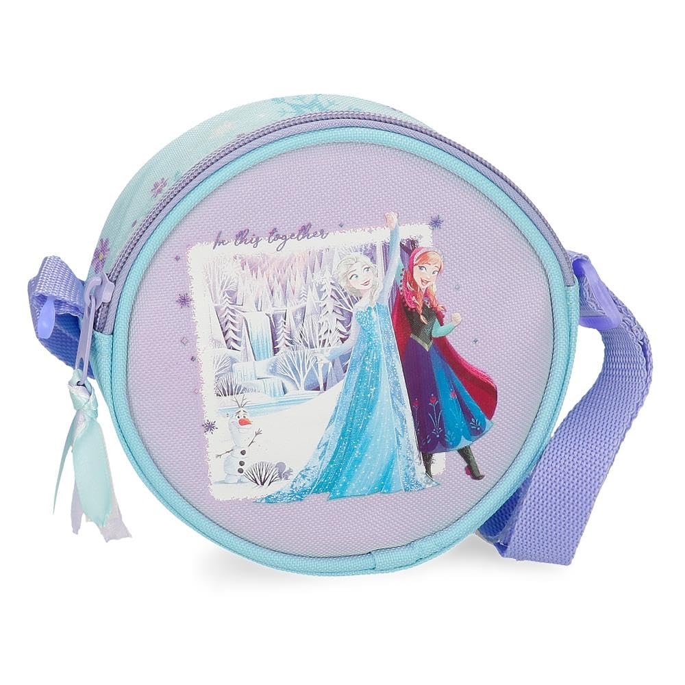 Joumma Disney Frozen in This Together Shoulder Bag Redonda Lila 14x14x4 cm Polyester