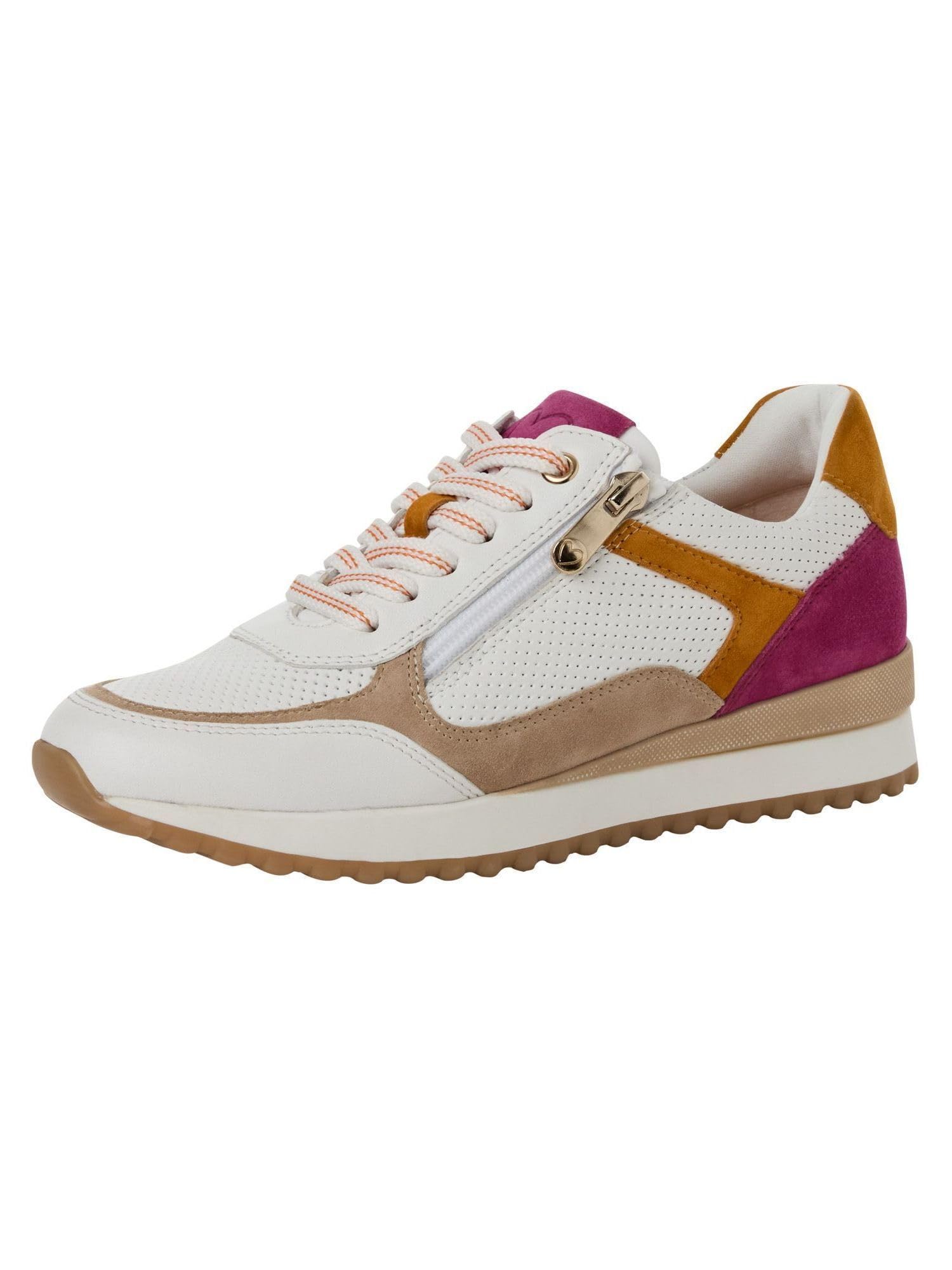 MARCO TOZZI Women's Damen Sneaker 2-23719-44, White Pink, 6.5 UK