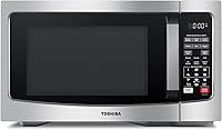 Toshiba EM131A5C-SS 1.2 Cu Ft Countertop Microwave: Smart Humidity Sensor, 1000W, 12 Auto Menus, Mute, ECO Mode, Silver Stainless Steel