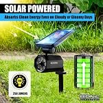 Bell+Howell Bionic Spotlight 2963 Spot solaire avec 25 Capteur de mouvement des pieds, panneaux solaires, patio étanche, cour et éclairage extérieur comme vu sur TV