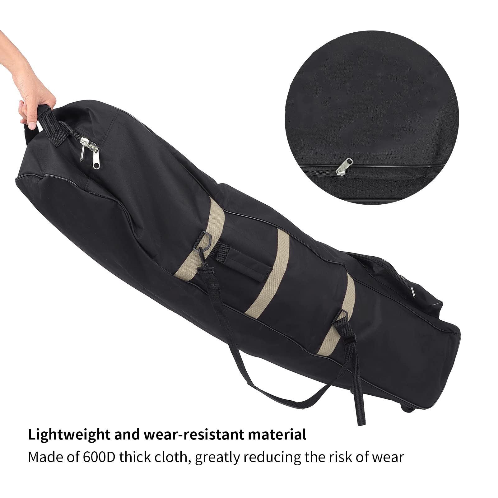600D Heavy Duty Travel Bag with Wheels, Waterproof Foldable Universal Size for Airlines
