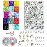 buchstabenperlen rund bunt 【GROSSER SERVICE】Wenn Sie mit unseren Perlen zum Auffädeln Erwachsene & Kinder nicht zufrieden sind, können Sie sie jederzeit zurückgeben.Und wenn Sie Probleme haben, kontaktieren Sie uns bitte rechtzeitig per E-Mail, um den besten Kundenservice für Sie zu bieten.