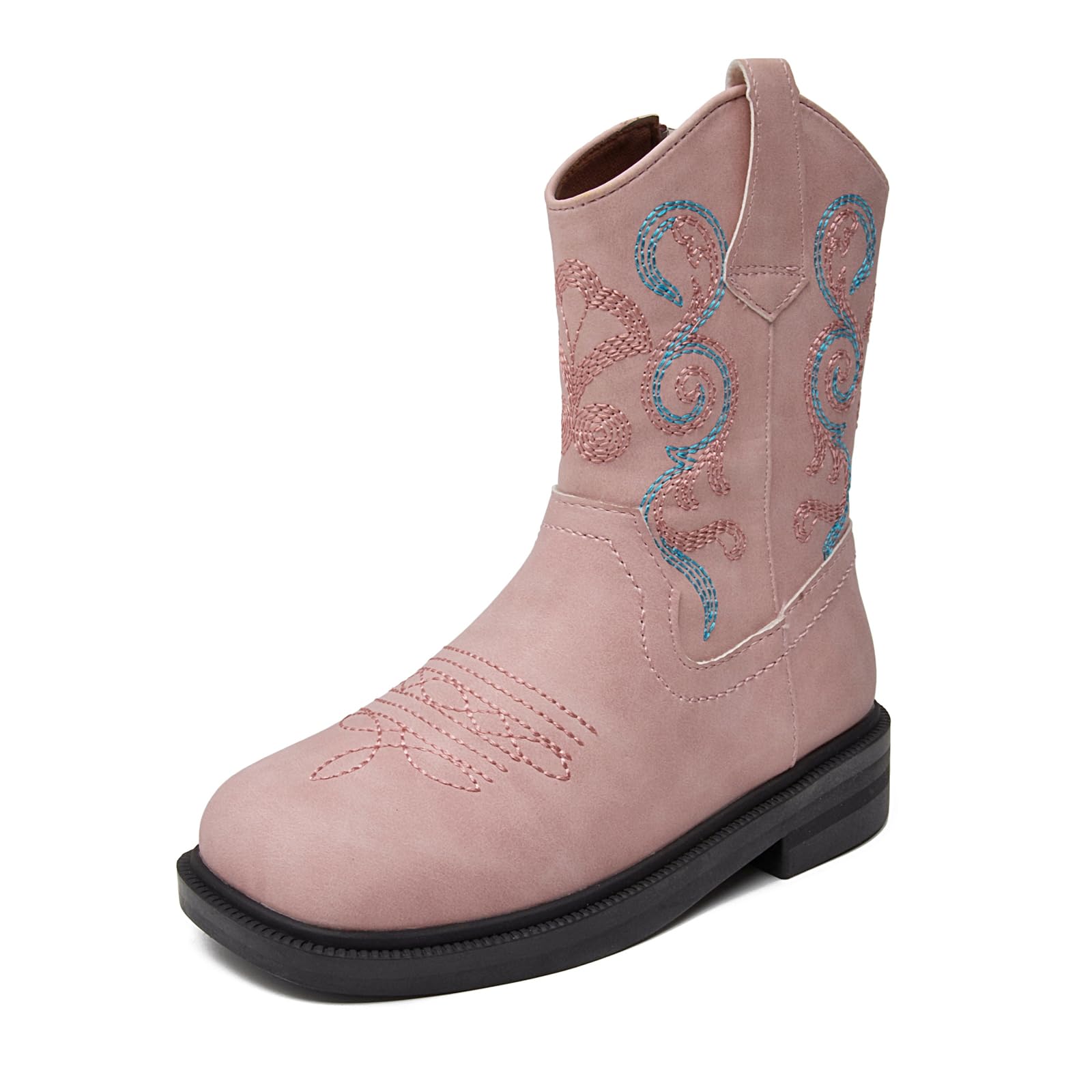 DADAWEN Klein Mädchen Stiefel Jungen Cowboystiefel Westernstiefel Fashion Herbststiefel Mittlere Cowgirl Schuhe