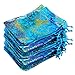100pcs Blue Organza Jewelry bags, Marrywindix Candy Pouch Chocorate Pouch Party Wedding Favor Gift Bag