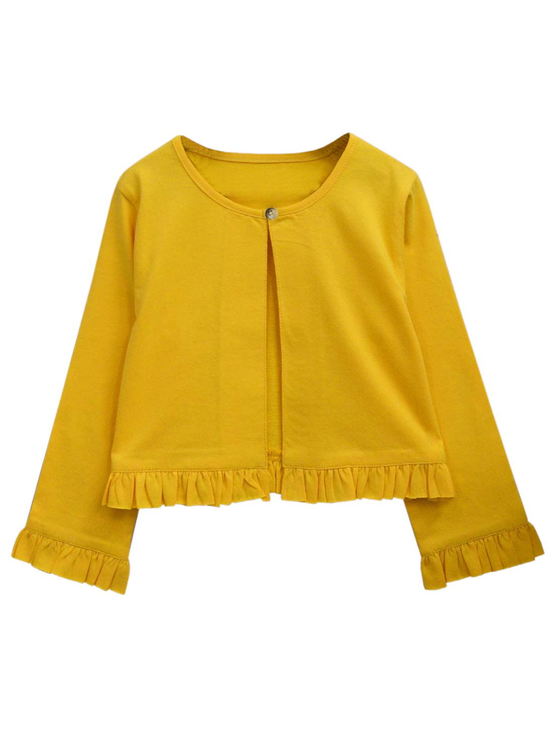 A.T.U.N. (ALL THINGS UBER NICE) Girl's A-Line Coat (GSHR EVE MUS_Mustard_4-5 Years)