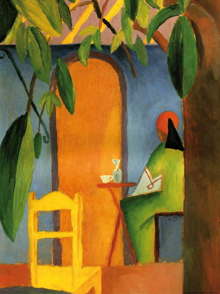 XXL Wandbild 'Blick In Eine Gasse' Von August Macke – Leinwanddruck 40x30 Cm Auf Keilrahmen, Made In Germany