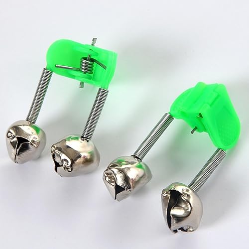 Miniatura 5 de Bass Set 10 Uds. Campanas de pesca de plástico Clips de alarma de caña de pescar con doble alerta Campanas de caña de pescar Campanas en el hielo