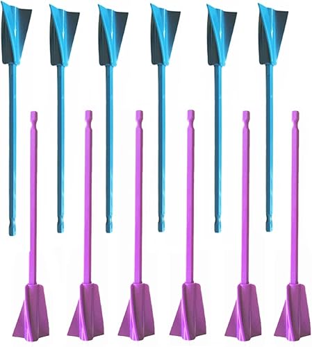 Paletas mezcladoras de resina, 12 accesorios de mezcla de taladro, mezclador de pintura reutilizable para taladro, paletas de taladro epoxi,