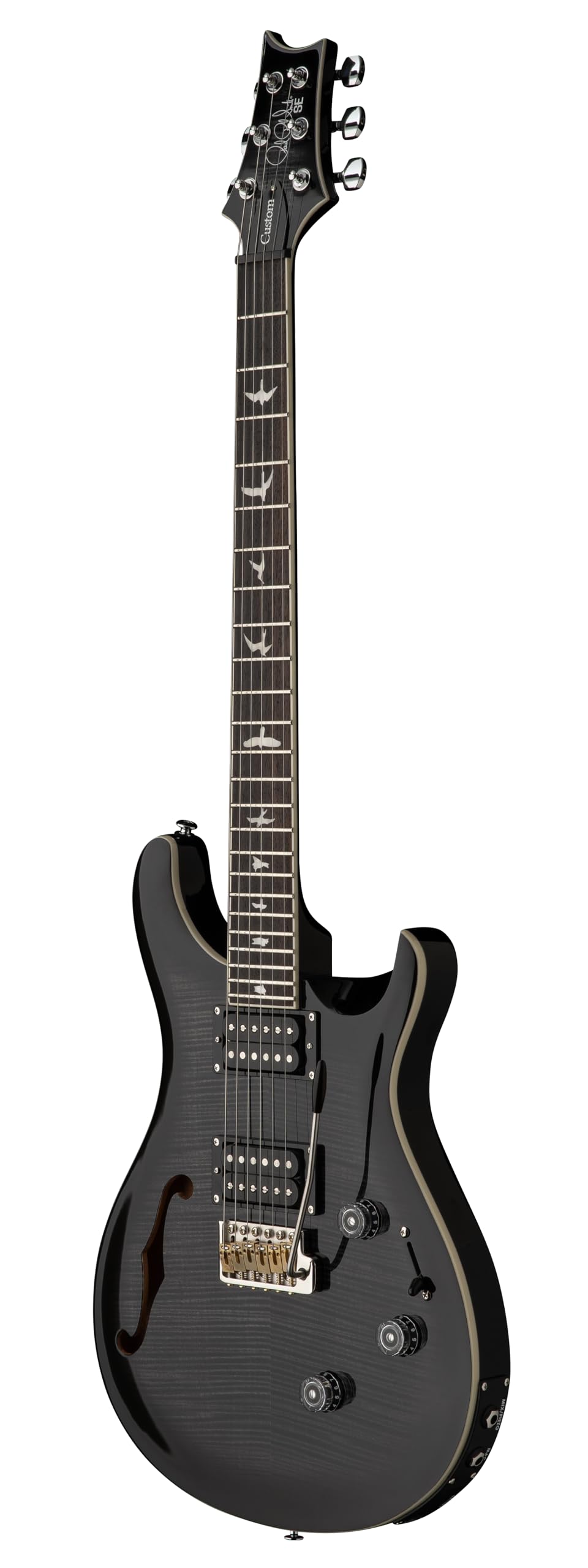 Amazon.com: PRS SE Custom 24 Semi-Hollow Piezo, Charcoal Burst