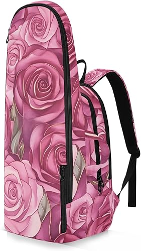 Miniatura 2 de Bolsa deportiva de tenis para mujer, grande, resistente, rosa, rosa, para raquetas de bádminton, para mujeres y hombres, bolsa para raquetas de