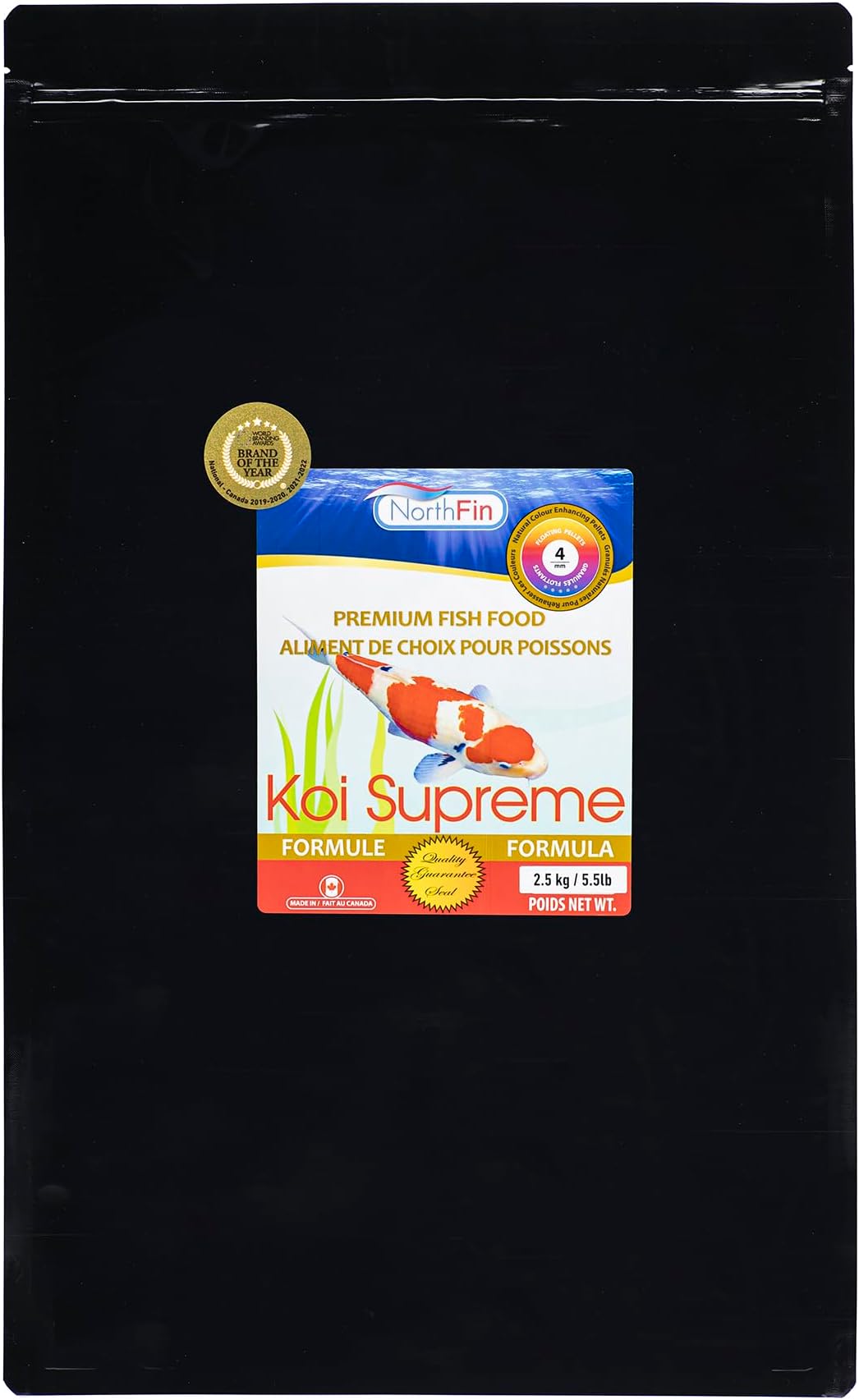 Koi Supreme Formula Premium Fish Food 6mm, 5.5 lb (2.5 kg)