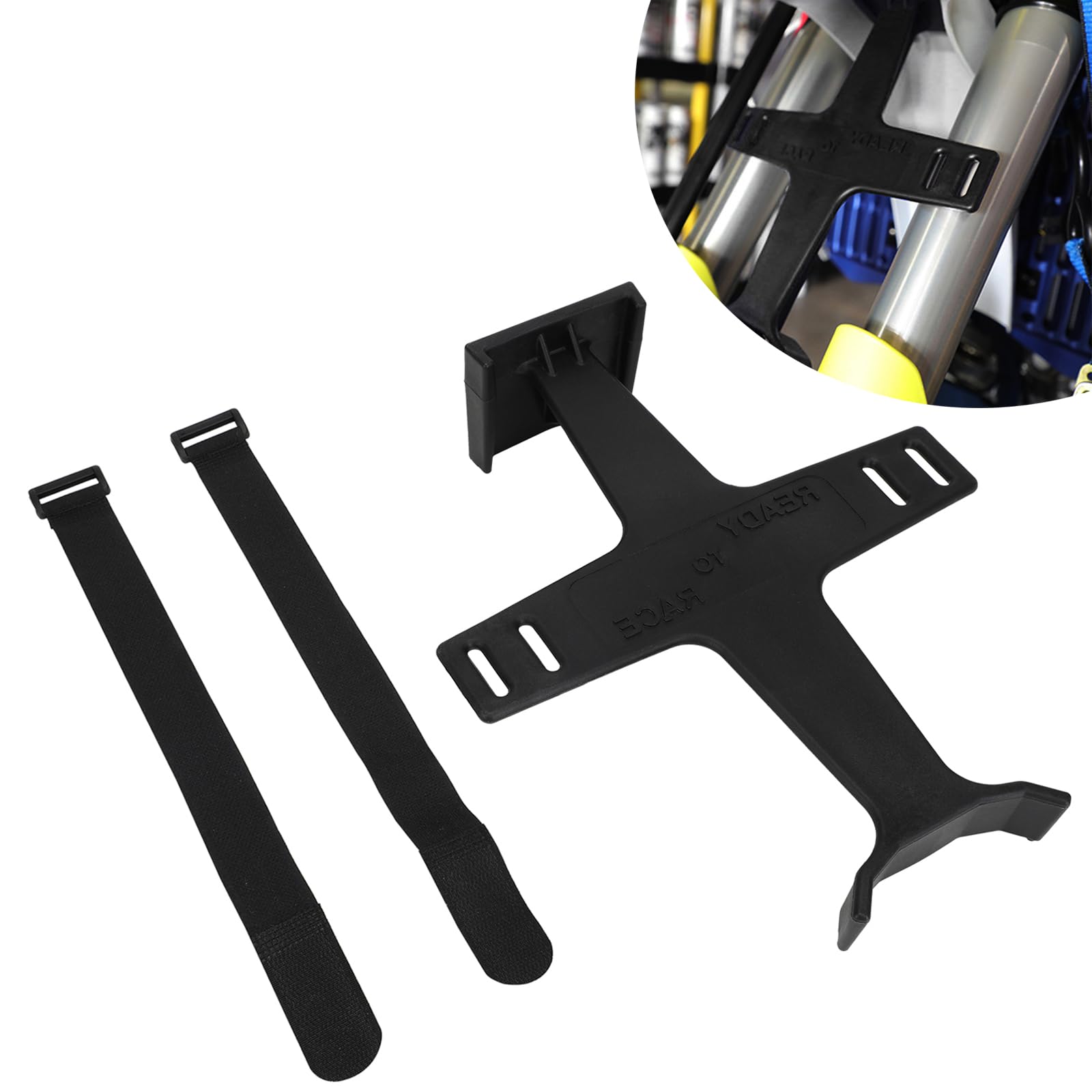 Dirt Bike Fork, Motorcycle Fork Protection Transport, Suspension Support Fork Stabiliser Transport Tool for Pit Dirt Bike Motocross Supermoto Enduro Black