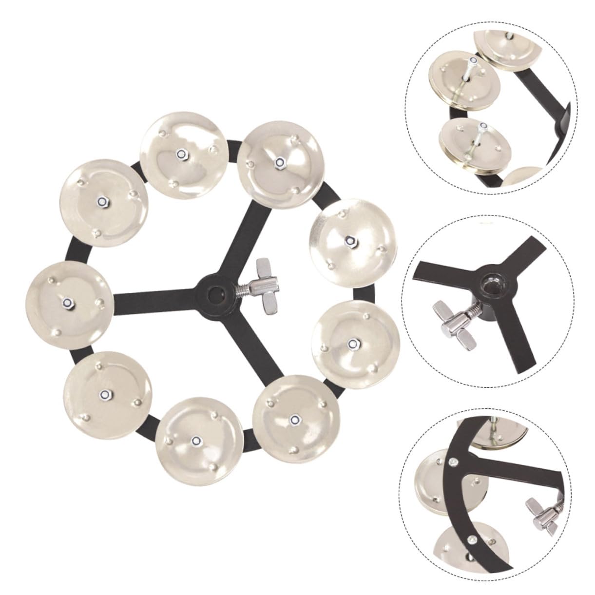 VANZACK Cloche de Charleston Solide en Cuivre, Remplacement pour Cymbale Hi-Hat, Accessoire Compact pour Tambour de Batterie