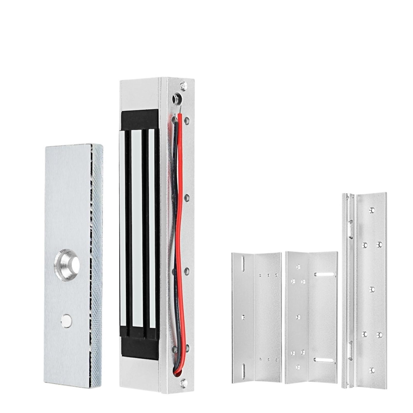 Cerraduras electromagnéticas de 180KG/350lbs, Cerradura magnética eléctrica de 12V, Soporte ZL U for electrónico de Control de Acceso de Puerta a Prueba de Agua(Lock with ZL Bracket)
